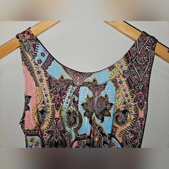 Essentials by Milano Paisley Sleeveless Dress - size small - Picture 4 of 6